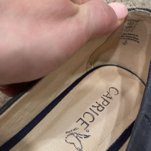Caprice EMBROIDERED SUEDE BALLERINAS size 38 (7.5) - Picture 7 of 9